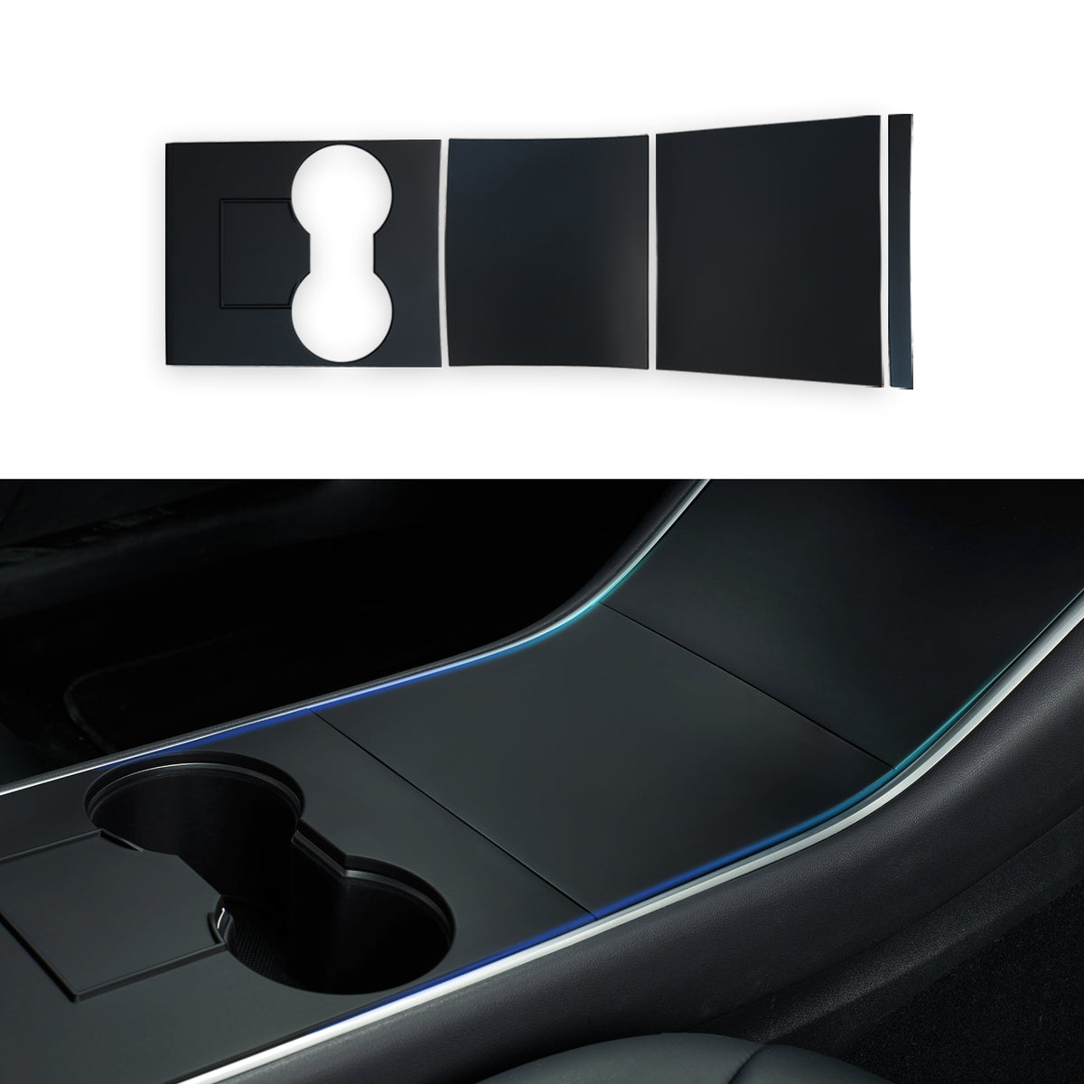 Nestour 2016-2020 Model 3 / Y Console Wrap (Matte Black)