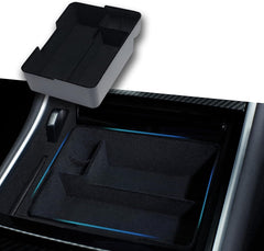 Nestour 2016-2020 Tesla Model 3 / Y Center Console Organizer  (Flocking)