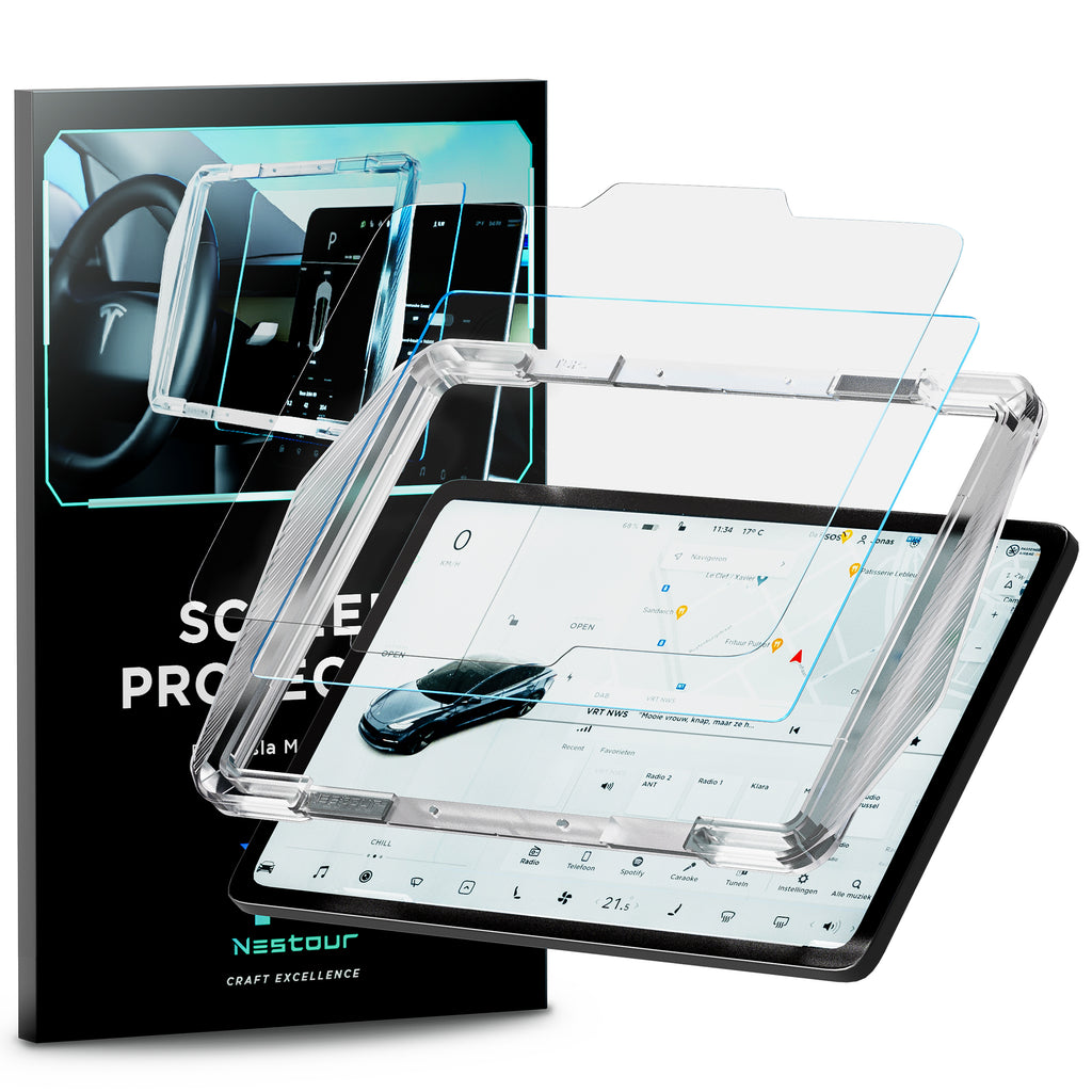 Nestour Tesla Tempered Glass Screen Protector Alignment kit for Model 3/Y
