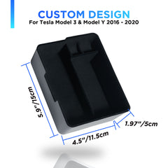 Nestour 2016-2020 Tesla Model 3 / Y Center Console Organizer  (Flocking)