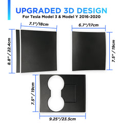 Nestour 2016-2020 Model 3 / Y Console Wrap (Matte Carbon Fiber)