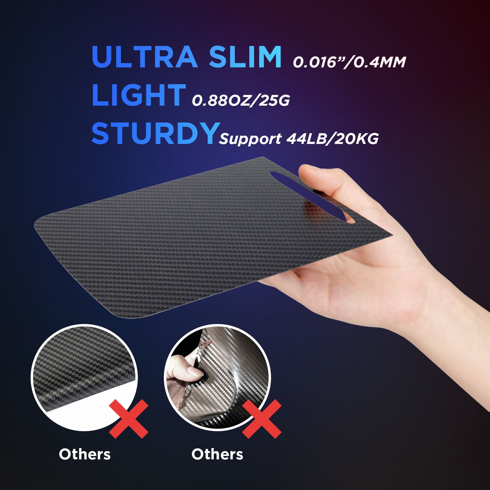 Nestour 2021 2022 Tesla Model 3 / Y Console Wrap (Matte Carbon Fiber)