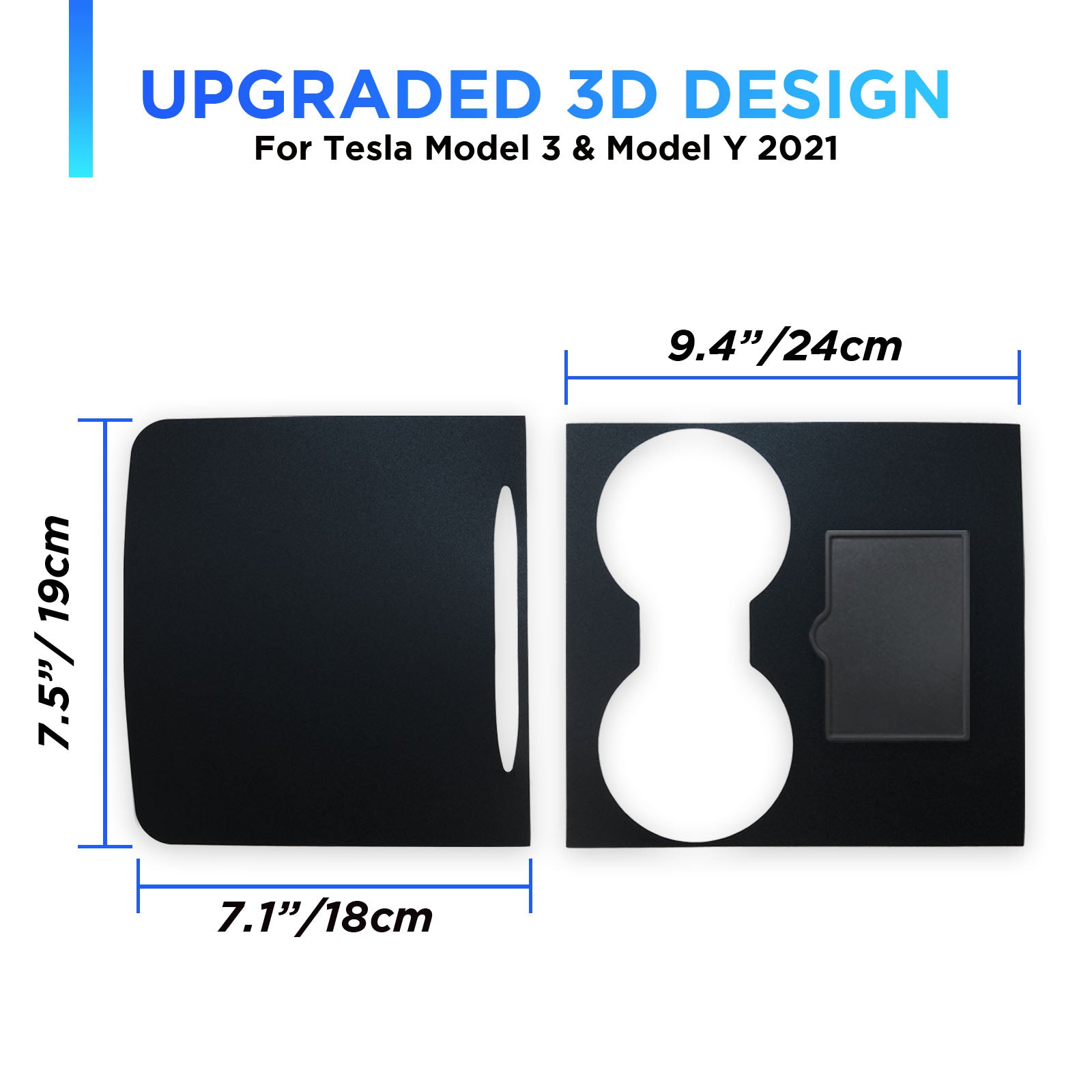 Nestour 2021 2022 2023 Tesla Model 3 / Y Console Wrap (Matte Black)