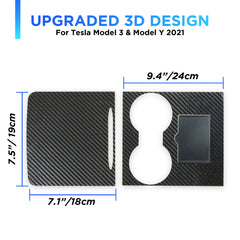 Nestour 2021 2022 2023 Tesla Model 3 / Y Console Wrap (Glossy Carbon Fiber)