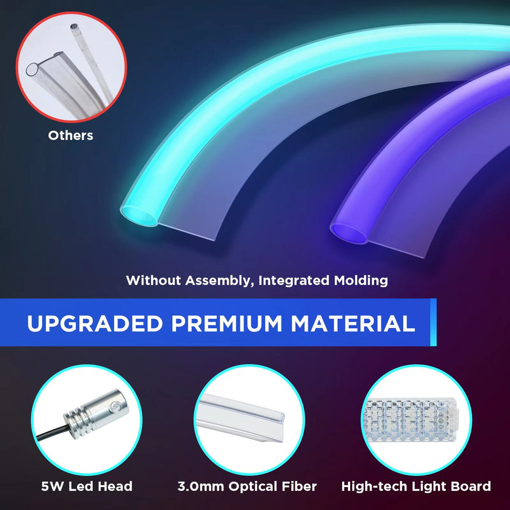 4Nestour 2021 2022 2023 Tesla Model 3 Y Interior Car Neon Lights (Center Console+Dashboard+Seat Back+4 Foot Lights) with Matching Armrest Organizer